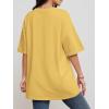 imageATHMILE Womens Summer Oversized Shirts V Neck Business Casual Workout Tops Beach Vacation 2025 Gym ClothesLemon Yellow