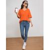 imageATHMILE Womens Summer Oversized Shirts V Neck Business Casual Workout Tops Beach Vacation 2025 Gym ClothesOrange