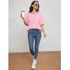 imageATHMILE Womens Summer Oversized Shirts V Neck Business Casual Workout Tops Beach Vacation 2025 Gym ClothesPink
