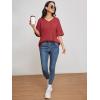 imageATHMILE Womens Summer Oversized Shirts V Neck Business Casual Workout Tops Beach Vacation 2025 Gym ClothesRed