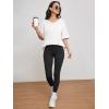imageATHMILE Womens Summer Oversized Shirts V Neck Business Casual Workout Tops Beach Vacation 2025 Gym ClothesWhite