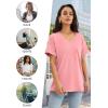 imageATHMILE Womens T Shirts 2025 Short Sleeve VNeck Shirts Cute Fit Summer Casual Tee Tops SXXL BeachPink