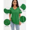 imageATHMILE Womens T Shirts 2025 Short Sleeve VNeck Shirts Cute Fit Summer Casual Tee Tops SXXL BeachSaint Patrick Green