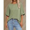 imageATHMILE Womens Oversized T Shirts Summer Tops Spring Casual Loose Fit Workout Short Sleeve 2025 Beach VacationArmy Green