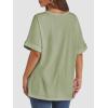 imageATHMILE Womens Oversized T Shirts Summer Tops Spring Casual Loose Fit Workout Short Sleeve 2025 Beach VacationArmy Green