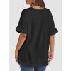 imageATHMILE Womens Oversized T Shirts Summer Tops Spring Casual Loose Fit Workout Short Sleeve 2025 Beach VacationBlack