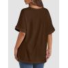 imageATHMILE Womens Oversized T Shirts Summer Tops Spring Casual Loose Fit Workout Short Sleeve 2025 Beach VacationBrown