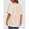 imageATHMILE Womens Oversized T Shirts Summer Tops Spring Casual Loose Fit Workout Short Sleeve 2025 Beach VacationCream