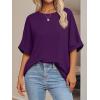 imageATHMILE Womens Oversized T Shirts Summer Tops Spring Casual Loose Fit Workout Short Sleeve 2025 Beach VacationDark Purple
