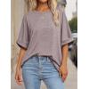 imageATHMILE Womens Oversized T Shirts Summer Tops Spring Casual Loose Fit Workout Short Sleeve 2025 Beach VacationGray Purple