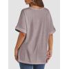 imageATHMILE Womens Oversized T Shirts Summer Tops Spring Casual Loose Fit Workout Short Sleeve 2025 Beach VacationGray Purple