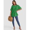 imageATHMILE Womens Oversized T Shirts Summer Tops Spring Casual Loose Fit Workout Short Sleeve 2025 Beach VacationGreen