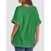 imageATHMILE Womens Oversized T Shirts Summer Tops Spring Casual Loose Fit Workout Short Sleeve 2025 Beach VacationGreen