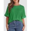 imageATHMILE Womens Oversized T Shirts Summer Tops Spring Casual Loose Fit Workout Short Sleeve 2025 Beach VacationGreen