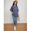 imageATHMILE Womens Oversized T Shirts Summer Tops Spring Casual Loose Fit Workout Short Sleeve 2025 Beach VacationGrey Blue