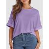imageATHMILE Womens Oversized T Shirts Summer Tops Spring Casual Loose Fit Workout Short Sleeve 2025 Beach VacationLavender