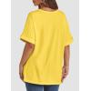 imageATHMILE Womens Oversized T Shirts Summer Tops Spring Casual Loose Fit Workout Short Sleeve 2025 Beach VacationLemon Yellow