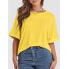 imageATHMILE Womens Oversized T Shirts Summer Tops Spring Casual Loose Fit Workout Short Sleeve 2025 Beach VacationLemon Yellow