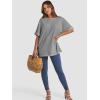 imageATHMILE Womens Oversized T Shirts Summer Tops Spring Casual Loose Fit Workout Short Sleeve 2025 Beach VacationLight Gray