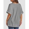 imageATHMILE Womens Oversized T Shirts Summer Tops Spring Casual Loose Fit Workout Short Sleeve 2025 Beach VacationLight Gray