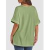 imageATHMILE Womens Oversized T Shirts Summer Tops Spring Casual Loose Fit Workout Short Sleeve 2025 Beach VacationLight Green
