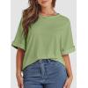 imageATHMILE Womens Oversized T Shirts Summer Tops Spring Casual Loose Fit Workout Short Sleeve 2025 Beach VacationLight Green