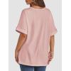imageATHMILE Womens Oversized T Shirts Summer Tops Spring Casual Loose Fit Workout Short Sleeve 2025 Beach VacationLight Pink