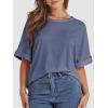 imageATHMILE Womens Oversized T Shirts Summer Tops Spring Casual Loose Fit Workout Short Sleeve 2025 Beach VacationNavy