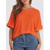 imageATHMILE Womens Oversized T Shirts Summer Tops Spring Casual Loose Fit Workout Short Sleeve 2025 Beach VacationOrange