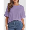 imageATHMILE Womens Oversized T Shirts Summer Tops Spring Casual Loose Fit Workout Short Sleeve 2025 Beach VacationPurple