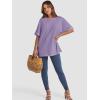 imageATHMILE Womens Oversized T Shirts Summer Tops Spring Casual Loose Fit Workout Short Sleeve 2025 Beach VacationPurple
