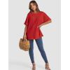 imageATHMILE Womens Oversized T Shirts Summer Tops Spring Casual Loose Fit Workout Short Sleeve 2025 Beach VacationRed