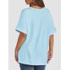 imageATHMILE Womens Oversized T Shirts Summer Tops Spring Casual Loose Fit Workout Short Sleeve 2025 Beach VacationSky Blue