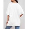 imageATHMILE Womens Oversized T Shirts Summer Tops Spring Casual Loose Fit Workout Short Sleeve 2025 Beach VacationWhite
