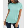 imageATHMILE Womens T Shirt Summer Tops Short Sleeve Fashion Basic Casual Oversized Beach Vacation Clothes 2025 TrendyAqua