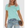imageATHMILE Womens T Shirt Summer Tops Short Sleeve Fashion Basic Casual Oversized Beach Vacation Clothes 2025 TrendyAqua