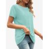 imageATHMILE Womens T Shirt Summer Tops Short Sleeve Fashion Basic Casual Oversized Beach Vacation Clothes 2025 TrendyAqua