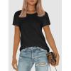 imageATHMILE Womens T Shirt Summer Tops Short Sleeve Fashion Basic Casual Oversized Beach Vacation Clothes 2025 TrendyBlack