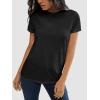 imageATHMILE Womens T Shirt Summer Tops Short Sleeve Fashion Basic Casual Oversized Beach Vacation Clothes 2025 TrendyBlack