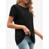 imageATHMILE Womens T Shirt Summer Tops Short Sleeve Fashion Basic Casual Oversized Beach Vacation Clothes 2025 TrendyBlack
