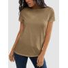 imageATHMILE Womens T Shirt Summer Tops Short Sleeve Fashion Basic Casual Oversized Beach Vacation Clothes 2025 TrendyCoffee