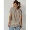 imageATHMILE Womens T Shirt Summer Tops Short Sleeve Fashion Basic Casual Oversized Beach Vacation Clothes 2025 TrendyCoffee Grey