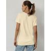 imageATHMILE Womens T Shirt Summer Tops Short Sleeve Fashion Basic Casual Oversized Beach Vacation Clothes 2025 TrendyCream