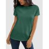 imageATHMILE Womens T Shirt Summer Tops Short Sleeve Fashion Basic Casual Oversized Beach Vacation Clothes 2025 TrendyDark Green