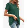 imageATHMILE Womens T Shirt Summer Tops Short Sleeve Fashion Basic Casual Oversized Beach Vacation Clothes 2025 TrendyDark Green