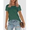 imageATHMILE Womens T Shirt Summer Tops Short Sleeve Fashion Basic Casual Oversized Beach Vacation Clothes 2025 TrendyDark Green