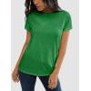 imageATHMILE Womens T Shirt Summer Tops Short Sleeve Fashion Basic Casual Oversized Beach Vacation Clothes 2025 TrendyGreen