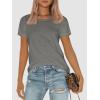 imageATHMILE Womens T Shirt Summer Tops Short Sleeve Fashion Basic Casual Oversized Beach Vacation Clothes 2025 TrendyGrey