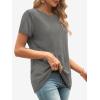 imageATHMILE Womens T Shirt Summer Tops Short Sleeve Fashion Basic Casual Oversized Beach Vacation Clothes 2025 TrendyGrey