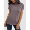 imageATHMILE Womens T Shirt Summer Tops Short Sleeve Fashion Basic Casual Oversized Beach Vacation Clothes 2025 TrendyGrey Purple